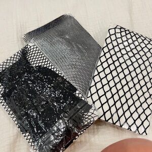 Black and White Fishnet Stockings